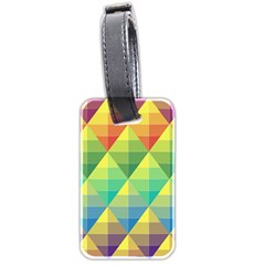 Background Colorful Geometric Triangle Luggage Tags (two Sides) by HermanTelo