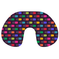 Background Colorful Geometric Travel Neck Pillows
