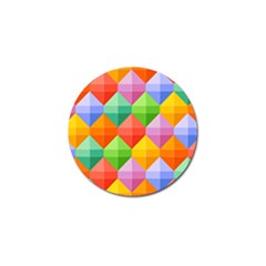 Background Colorful Geometric Triangle Rainbow Golf Ball Marker (10 Pack)