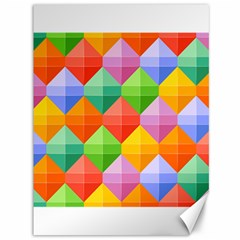 Background Colorful Geometric Triangle Rainbow Canvas 36  X 48  by HermanTelo