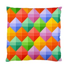 Background Colorful Geometric Triangle Rainbow Standard Cushion Case (one Side) by HermanTelo