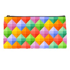 Background Colorful Geometric Triangle Rainbow Pencil Cases