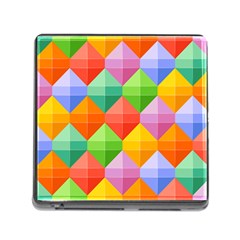 Background Colorful Geometric Triangle Rainbow Memory Card Reader (square 5 Slot)