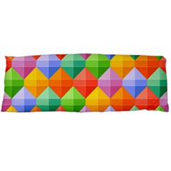 Background Colorful Geometric Triangle Rainbow Body Pillow Case (dakimakura) by HermanTelo