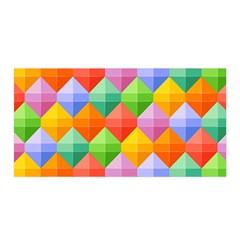 Background Colorful Geometric Triangle Rainbow Satin Wrap