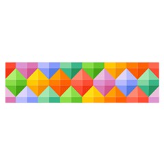 Background Colorful Geometric Triangle Rainbow Satin Scarf (oblong)