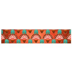 Background Floral Pattern Red Small Flano Scarf