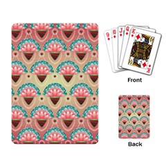 Background Floral Pattern Pink Playing Cards Single Design by HermanTelo