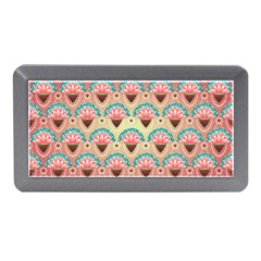 Background Floral Pattern Pink Memory Card Reader (mini) by HermanTelo