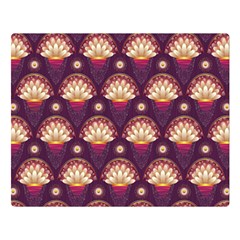 Background Floral Pattern Purple Double Sided Flano Blanket (large) 