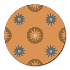 Flowers Screws Rounds Circle Round Mousepads by HermanTelo