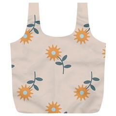 Flowers Continuous Pattern Nature Full Print Recycle Bag (xl)