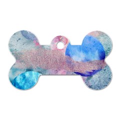 Abstract Clouds And Moon Dog Tag Bone (one Side) by charliecreates