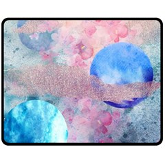 Abstract Clouds And Moon Fleece Blanket (medium)  by charliecreates