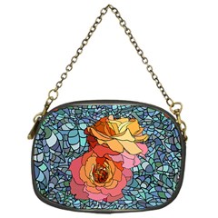 Stained Glass Roses Chain Purse (one Side) by WensdaiAmbrose