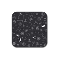 Witchcraft Symbols  Rubber Coaster (square) 