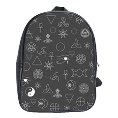 Witchcraft Symbols  School Bag (large) by Valentinaart