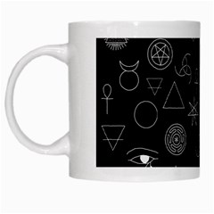 Witchcraft Symbols  White Mugs by Valentinaart