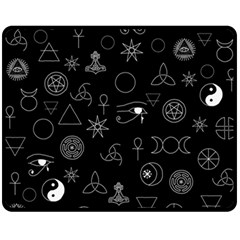 Witchcraft Symbols  Fleece Blanket (medium) 