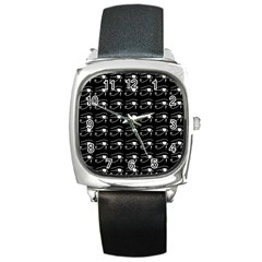 Witchcraft Symbols  Square Metal Watch by Valentinaart