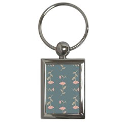 Florets Rose Flower Key Chains (rectangle)  by HermanTelo