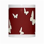 Heart Love Butterflies Animal White Mugs Center