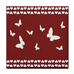 Heart Love Butterflies Animal Face Towel by HermanTelo