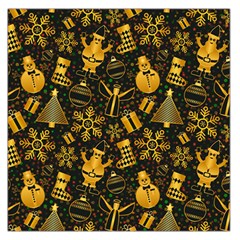Christmas Background Gold Large Satin Scarf (square)