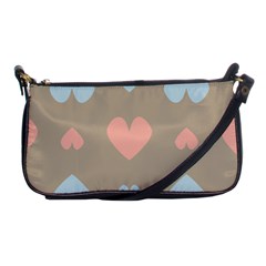 Hearts Heart Love Romantic Brown Shoulder Clutch Bag by HermanTelo