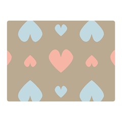 Hearts Heart Love Romantic Brown Double Sided Flano Blanket (mini) 