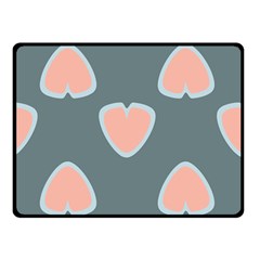 Hearts Love Blue Pink Green Double Sided Fleece Blanket (small)  by HermanTelo