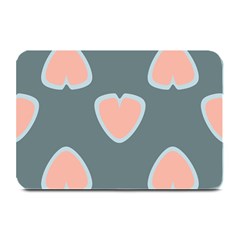 Hearts Love Blue Pink Green Plate Mats by HermanTelo