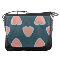Hearts Love Blue Pink Green Messenger Bag by HermanTelo