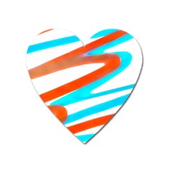 Abstract Colors Print Design Heart Magnet by dflcprintsclothing