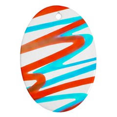 Abstract Colors Print Design Oval Ornament (two Sides) by dflcprintsclothing