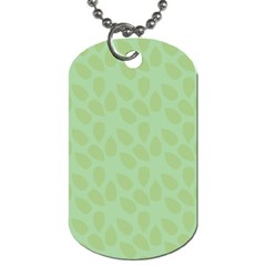 Leaves - Light Green Dog Tag (one Side) by WensdaiAmbrose