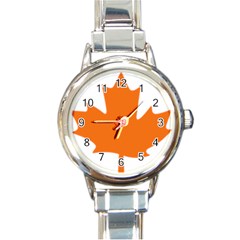 Logo Of New Democratic Party Of Canada Round Italian Charm Watch by abbeyz71