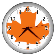 Logo Of New Democratic Party Of Canada Wall Clock (silver) by abbeyz71