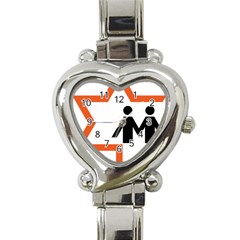 Logo Of New Democratic Party Of Canada, 1984-1993 Heart Italian Charm Watch by abbeyz71