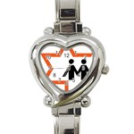 Logo of New Democratic Party of Canada, 1984-1993 Heart Italian Charm Watch Front