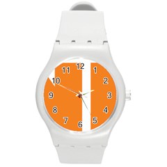 Logo Of New Democratic Party Of Canada Round Plastic Sport Watch (m) by abbeyz71