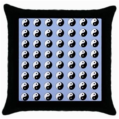 Yin Yang Pattern Throw Pillow Case (black) by Valentinaart