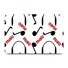 Music Letters Word Headphones Note Plate Mats by HermanTelo
