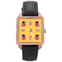 Ledy Bird Rose Gold Leather Watch 