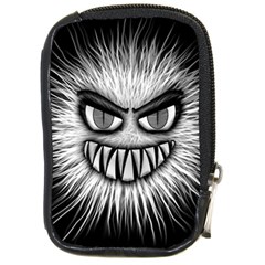 Monster Black White Eyes Compact Camera Leather Case by HermanTelo
