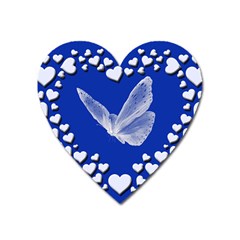 Heart Love Butterfly Mother S Day Heart Magnet by HermanTelo