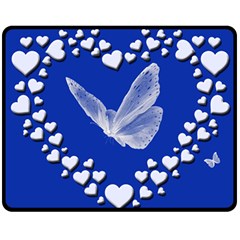 Heart Love Butterfly Mother S Day Fleece Blanket (medium)  by HermanTelo