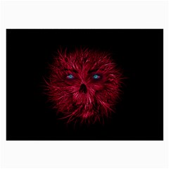 Monster Red Eyes Aggressive Fangs Ghost Large Glasses Cloth (2-side) by HermanTelo