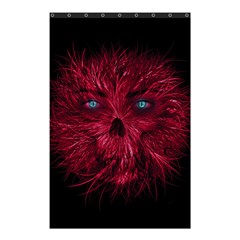 Monster Red Eyes Aggressive Fangs Ghost Shower Curtain 48  X 72  (small)  by HermanTelo