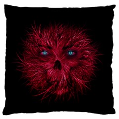 Monster Red Eyes Aggressive Fangs Ghost Large Flano Cushion Case (two Sides)